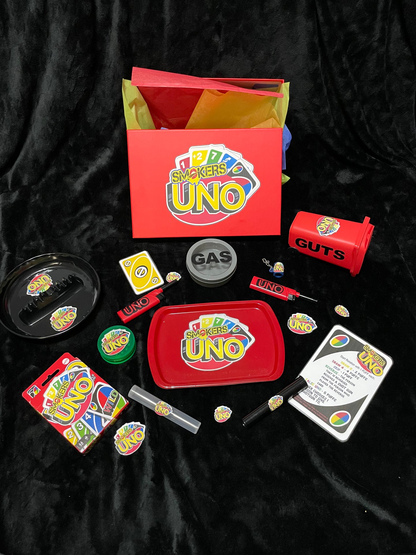 Smokers UNO Rule Card & Box Design